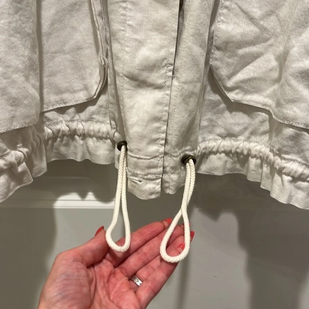 NWT Sonoma women’s plus size 3X polar beige lightweight Linen blend jacket coat